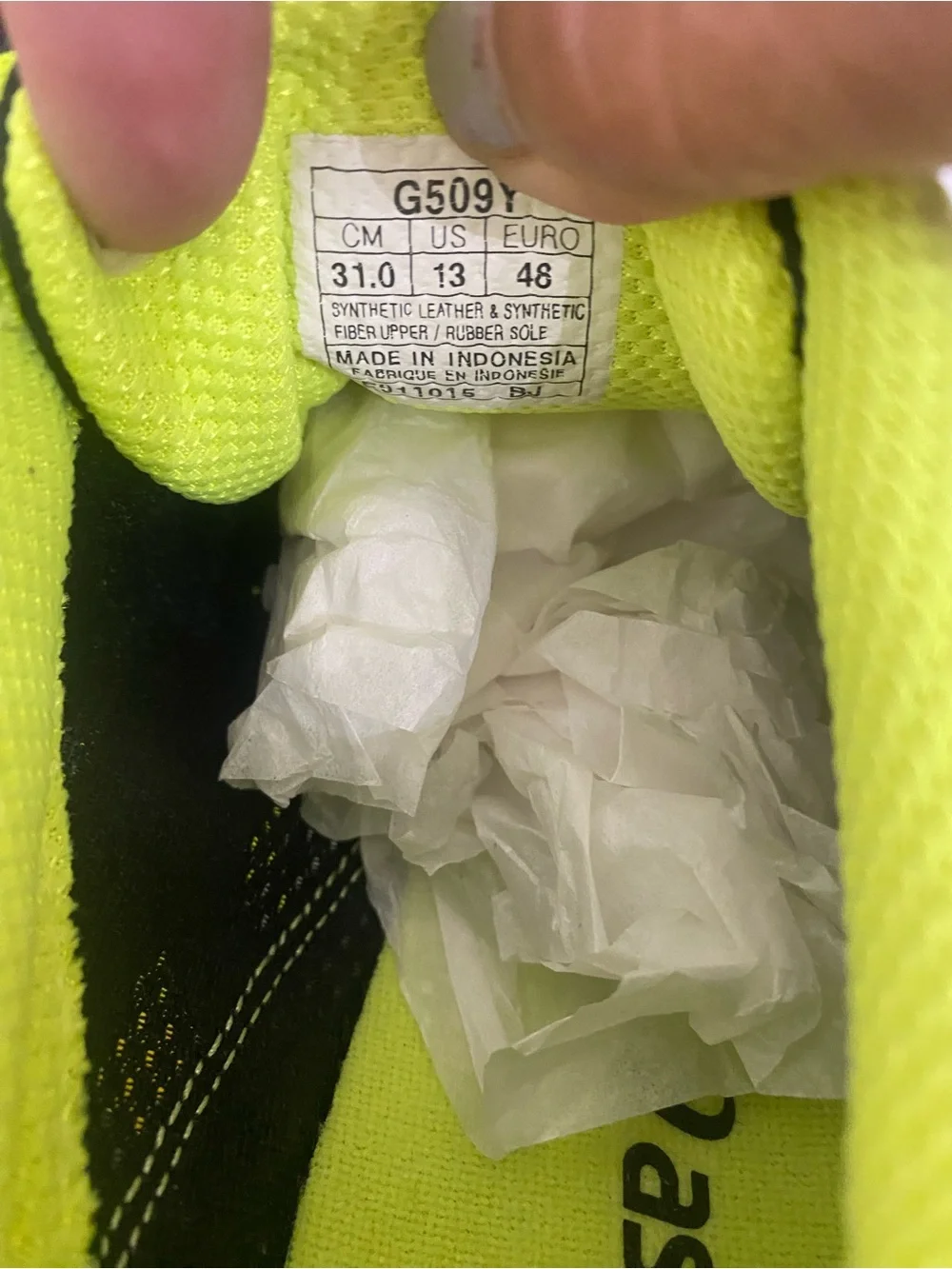 Asics Black and Neon Yellow Men's Athletic Running Shoes